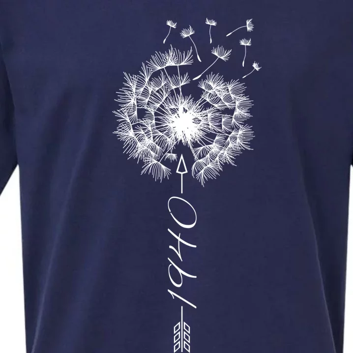 Just Year Birthday 1940 Gift Cute Dandelion Flower Breathe Great Gift Sueded Cloud Jersey T-Shirt