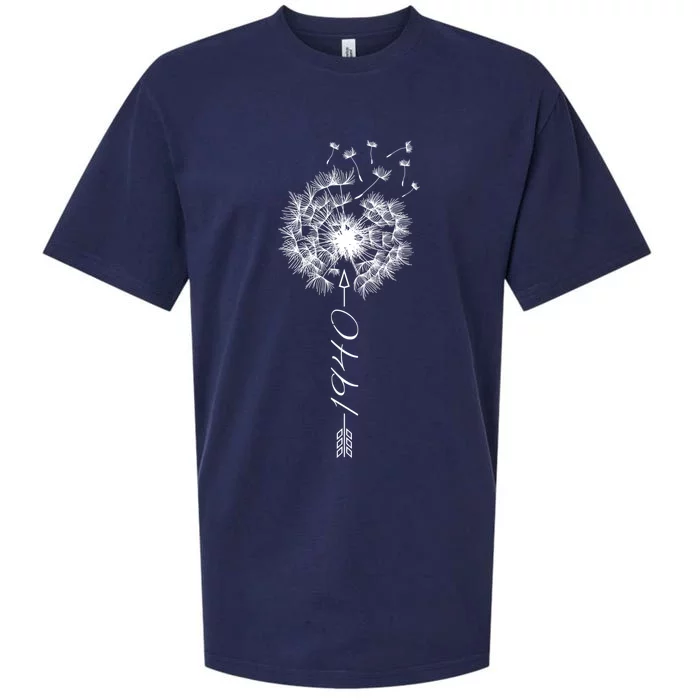 Just Year Birthday 1940 Gift Cute Dandelion Flower Breathe Great Gift Sueded Cloud Jersey T-Shirt