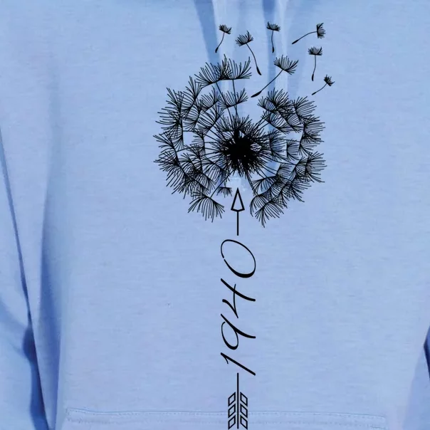 Just Year Birthday 1940 Gift Cute Dandelion Flower Breathe Great Gift Unisex Surf Hoodie