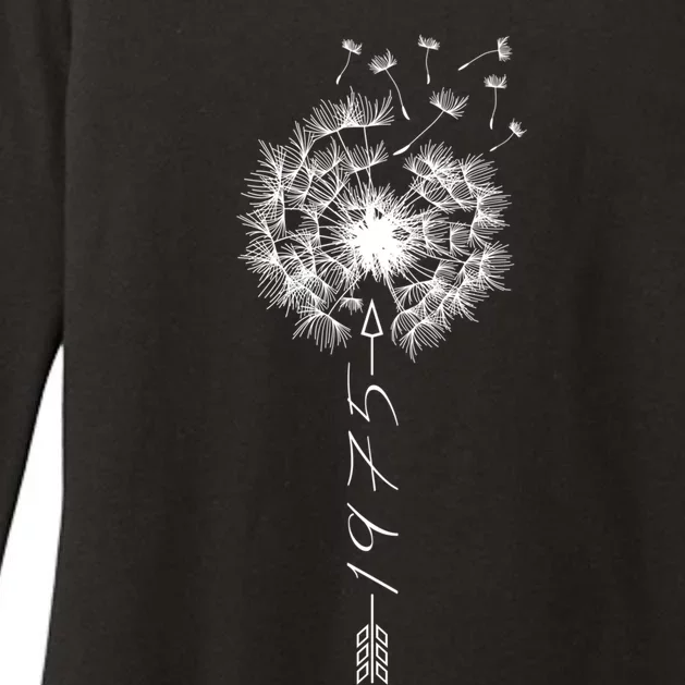 Just Year Birthday 1975 Gift Cute Dandelion Flower Breathe Gift Womens CVC Long Sleeve Shirt