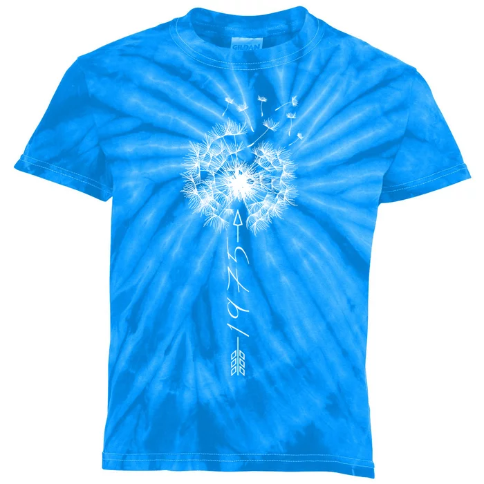 Just Year Birthday 1975 Gift Cute Dandelion Flower Breathe Gift Kids Tie-Dye T-Shirt