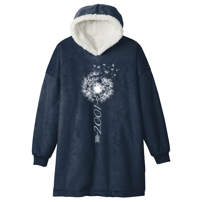 Just Year Birthday 2001 Gift Cute Dandelion Flower Breathe Cute Gift Hooded Wearable Blanket