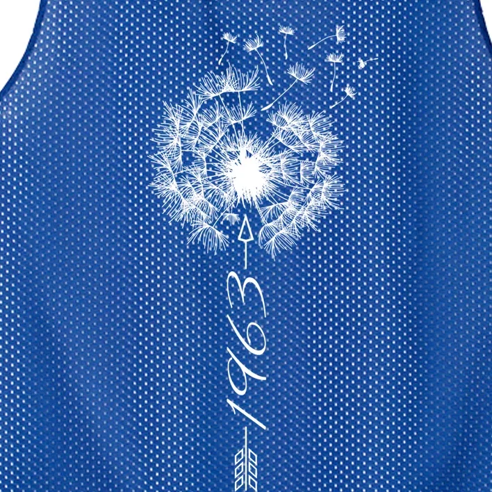 Just Year Birthday 1963 Gift Cute Dandelion Flower Breathe Gift Mesh Reversible Basketball Jersey Tank