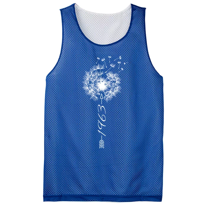 Just Year Birthday 1963 Gift Cute Dandelion Flower Breathe Gift Mesh Reversible Basketball Jersey Tank