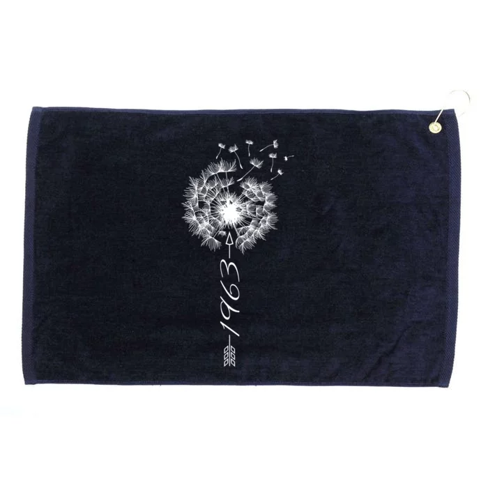 Just Year Birthday 1963 Gift Cute Dandelion Flower Breathe Gift Grommeted Golf Towel