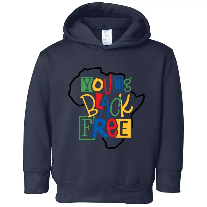 Juneteenth Young Black Free Black History Black Woman Afro Girl Toddler Hoodie