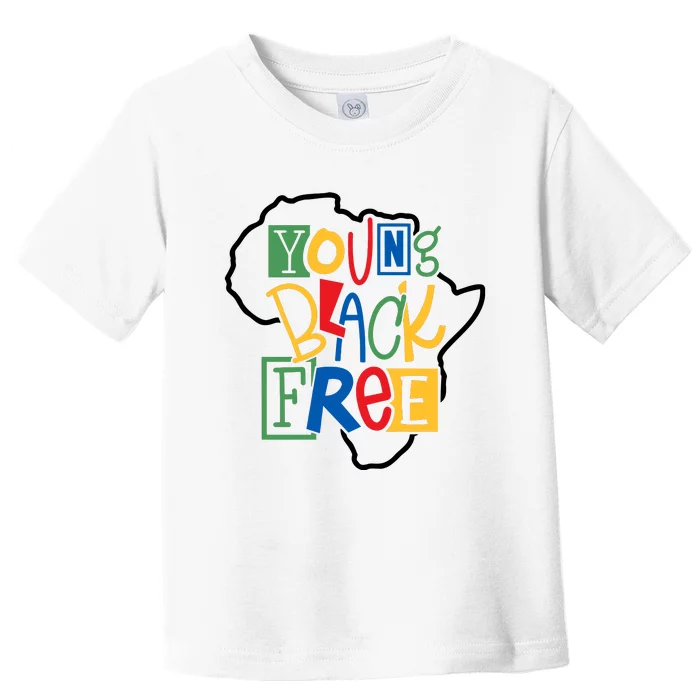 Juneteenth Young Black Free Black History Black Woman Afro Girl Toddler T-Shirt