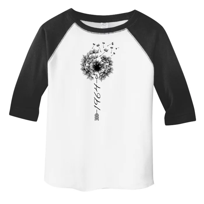 Just Year Birthday 1964 Gift Cute Dandelion Flower Breathe Cool Gift Toddler Fine Jersey T-Shirt