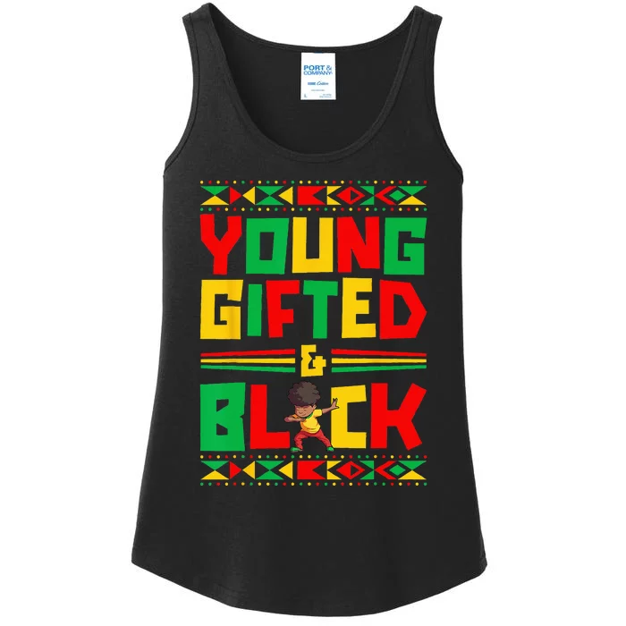 Juneteenth Young Black Boy African American History Boy Ladies Essential Tank