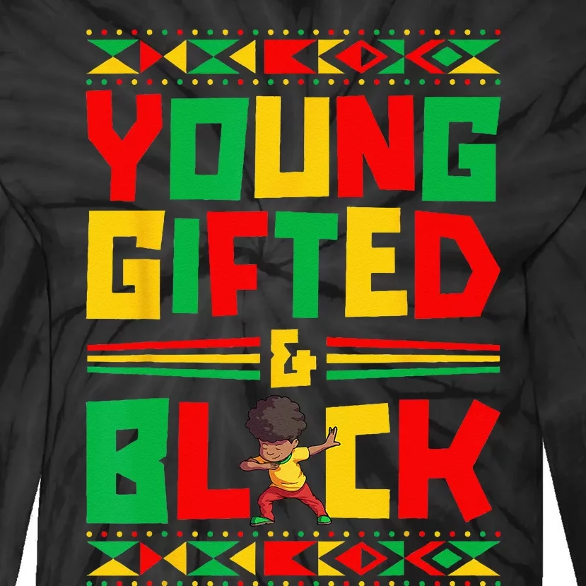 Juneteenth Young Black Boy African American History Boy Tie-Dye Long Sleeve Shirt