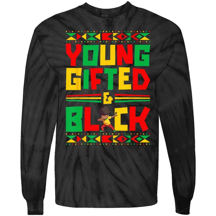 Juneteenth Young Black Boy African American History Boy Tie-Dye Long Sleeve Shirt