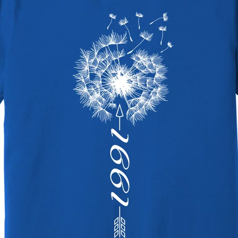 Just Year Birthday 1991 Gift Cute Dandelion Flower Breathe Gift Premium T-Shirt