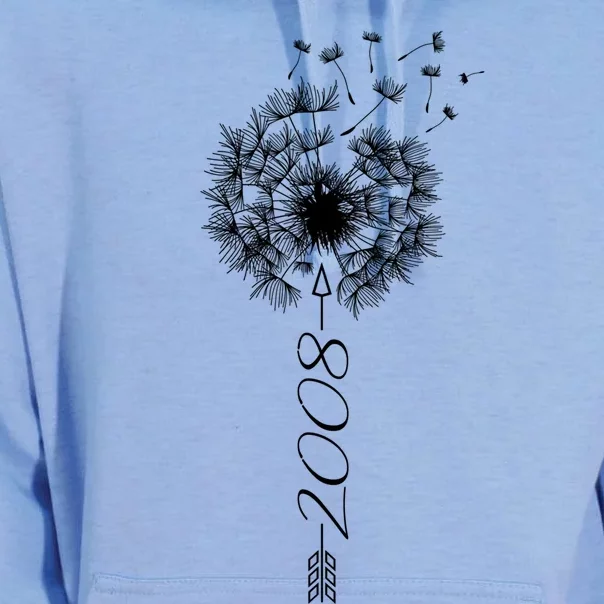 Just Year Birthday 2008 Gift Cute Dandelion Flower Breathe Great Gift Unisex Surf Hoodie