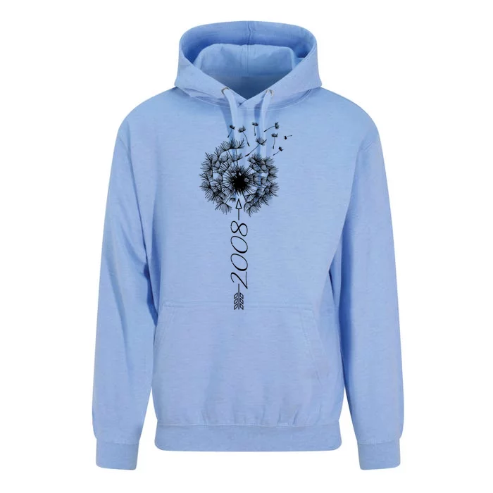 Just Year Birthday 2008 Gift Cute Dandelion Flower Breathe Great Gift Unisex Surf Hoodie