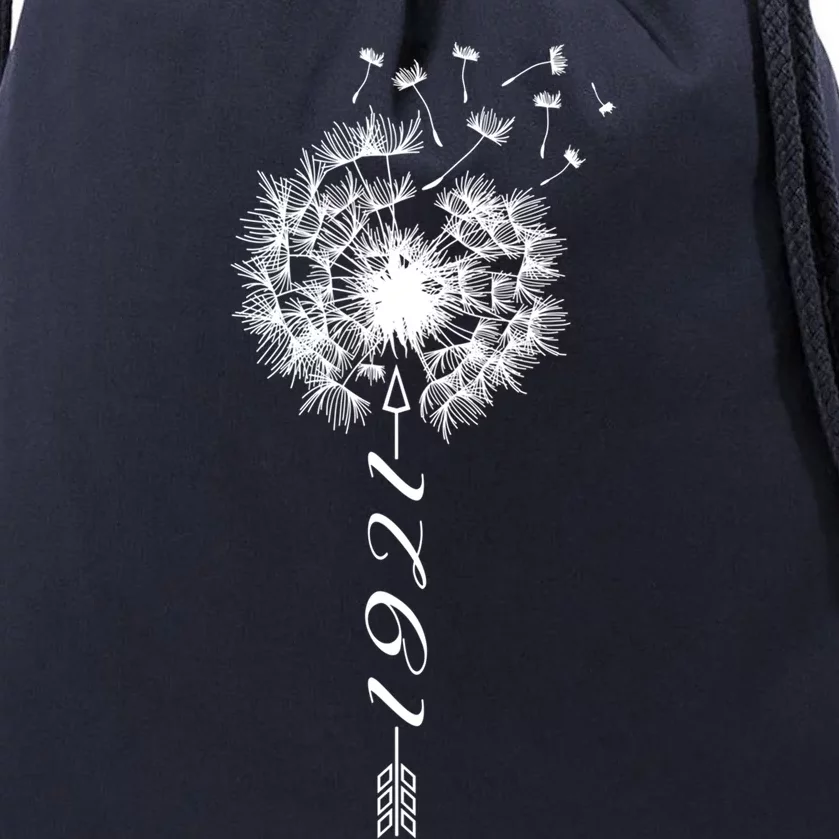 Just Year Birthday 1921 Gift Cute Dandelion Flower Breathe Cool Gift Drawstring Bag