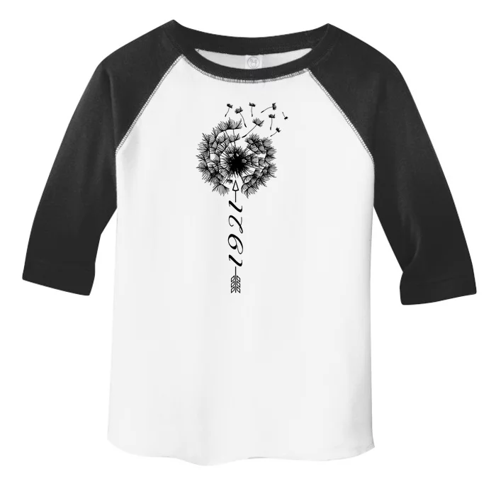 Just Year Birthday 1921 Gift Cute Dandelion Flower Breathe Cool Gift Toddler Fine Jersey T-Shirt