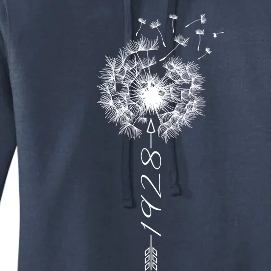 Just Year Birthday 1928 Gift Cute Dandelion Flower Breathe Cute Gift Women's Pullover Hoodie