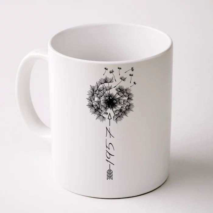 Just Year Birthday 1957 Gift Cute Dandelion Flower Breathe Cute Gift Front & Back Coffee Mug