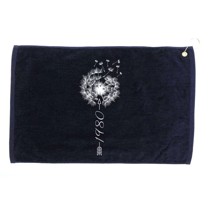 Just Year Birthday 1980 Gift Cute Dandelion Flower Breathe Gift Grommeted Golf Towel