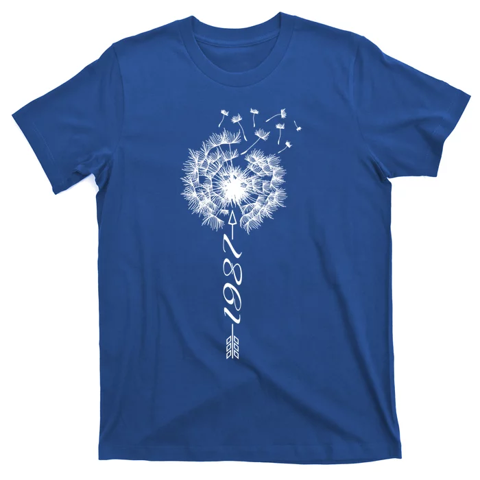 Just Year Birthday 1987 Gift Cute Dandelion Flower Breathe Gift T-Shirt