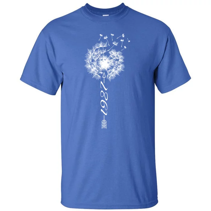 Just Year Birthday 1987 Gift Cute Dandelion Flower Breathe Gift Tall T-Shirt