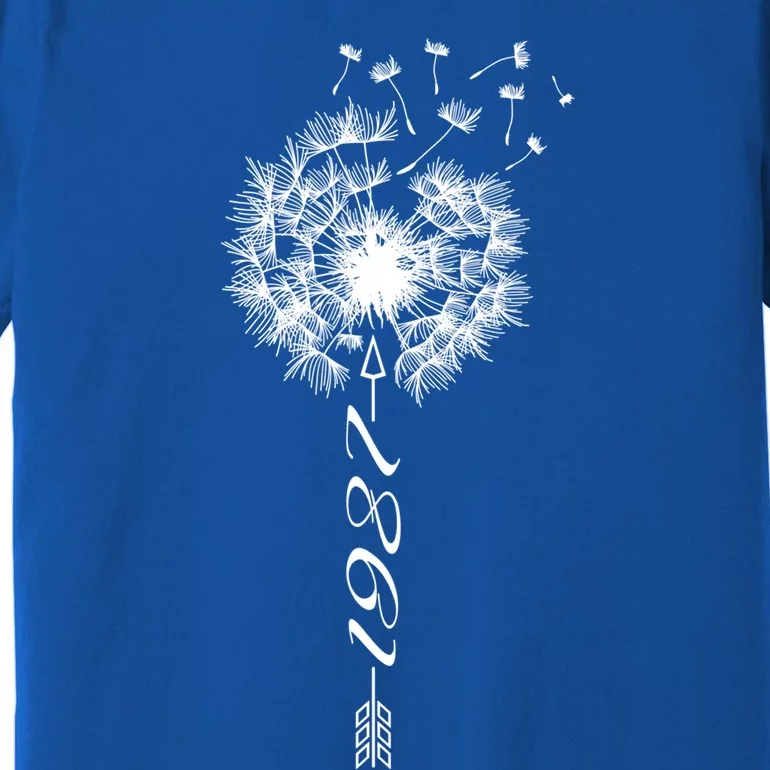 Just Year Birthday 1987 Gift Cute Dandelion Flower Breathe Gift Premium T-Shirt