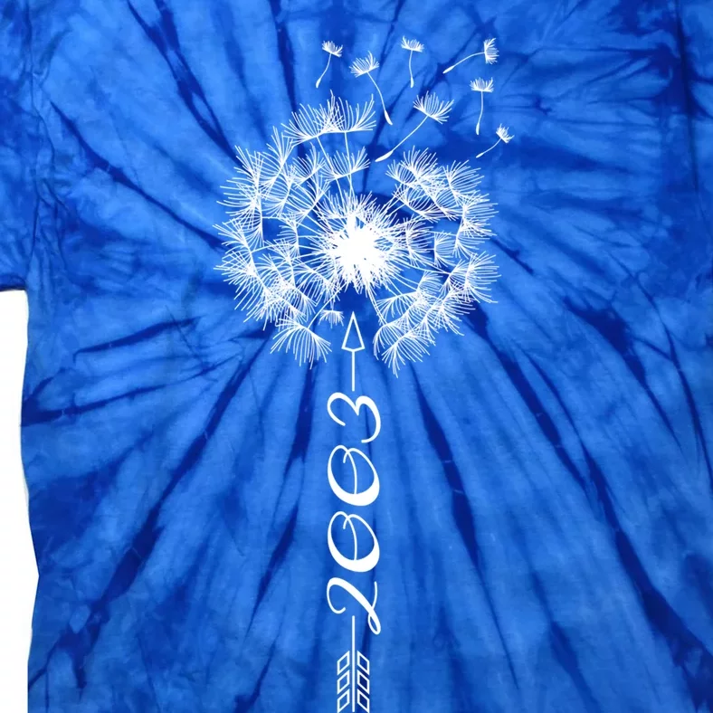 Just Year Birthday 2003 Gift Cute Dandelion Flower Breathe Gift Tie-Dye T-Shirt