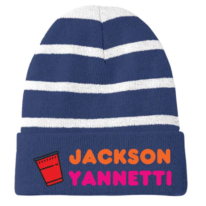 Jackson Yannetti Striped Beanie with Solid Band