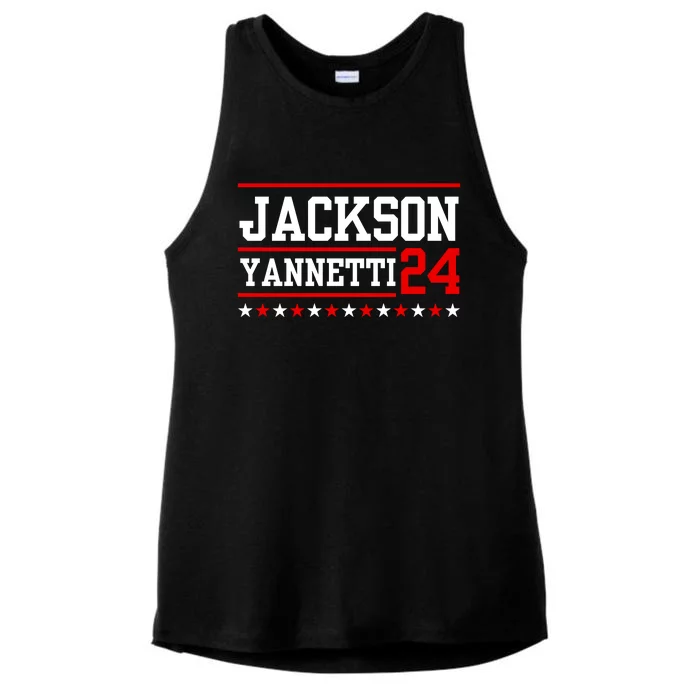 Jackson Yannetti President For 2024 Sarcastic Saying Ladies Tri-Blend Wicking Tank