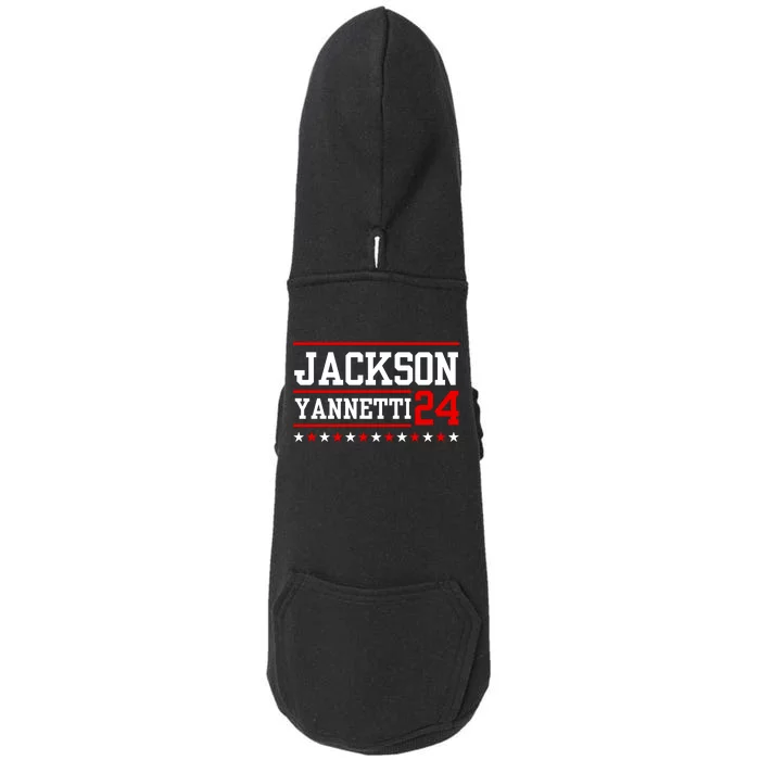 Jackson Yannetti President For 2024 Sarcastic Saying Doggie 3-End Fleece Hoodie