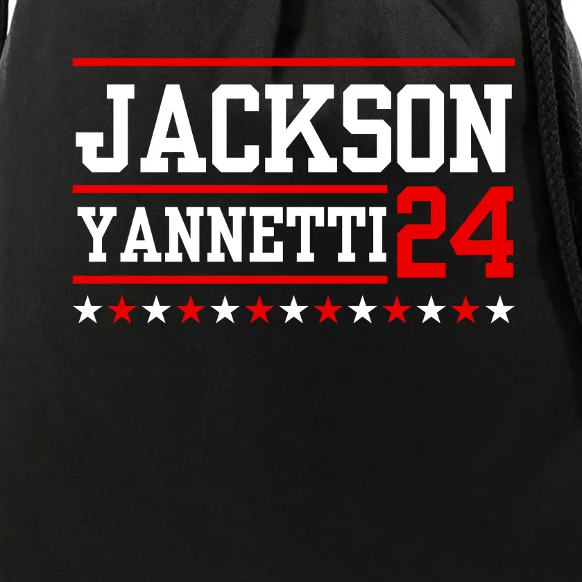 Jackson Yannetti President For 2024 Sarcastic Saying Drawstring Bag