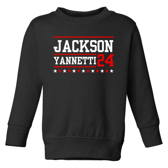 Jackson Yannetti President For 2024 Sarcastic Saying Toddler Sweatshirt