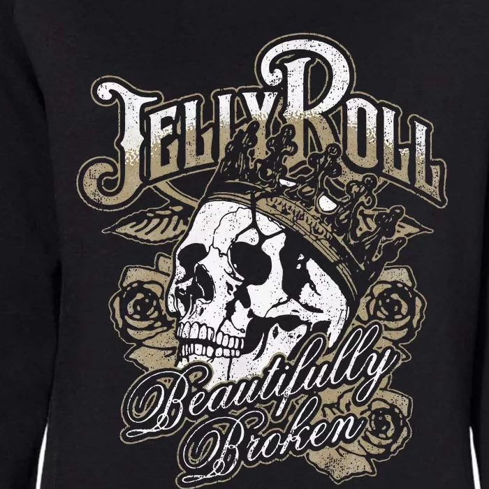 Jell Y R.O.L.L Beautifully Broken Womens California Wash Sweatshirt