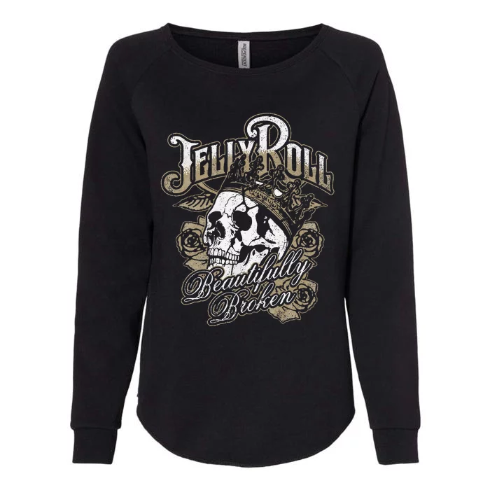 Jell Y R.O.L.L Beautifully Broken Womens California Wash Sweatshirt