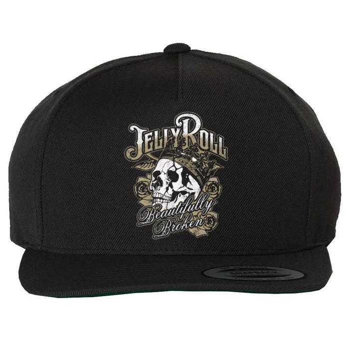 Jell Y R.O.L.L Beautifully Broken Wool Snapback Cap