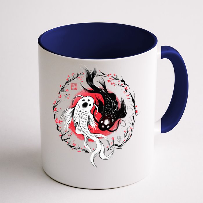 Japanese Yin Yang Koi Fish Art Front & Back Coffee Mug