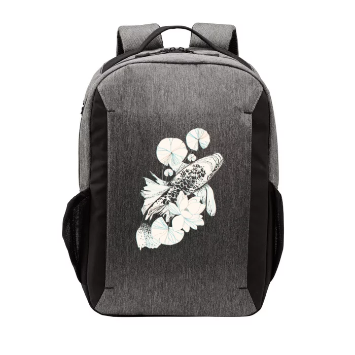 Japanese Zen Koi Fish Pond Vector Backpack