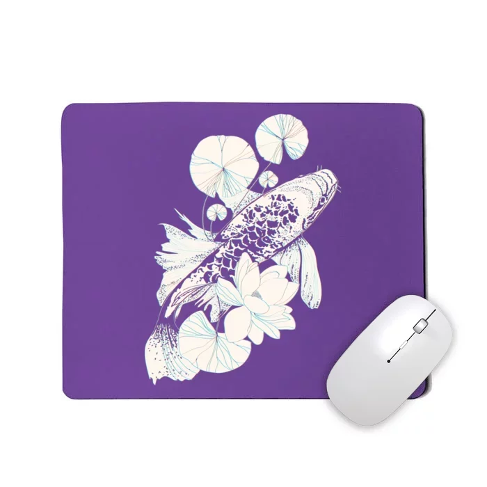 Japanese Zen Koi Fish Pond Mousepad