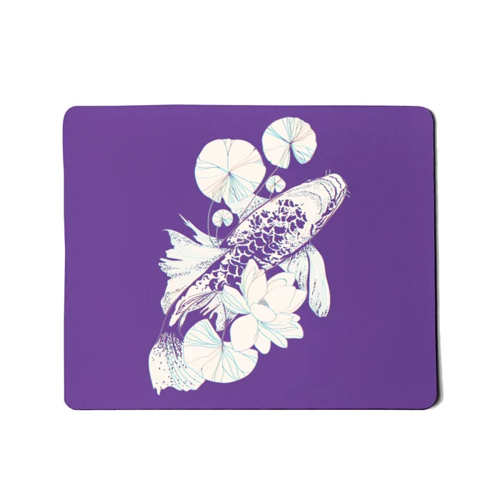 Japanese Zen Koi Fish Pond Mousepad