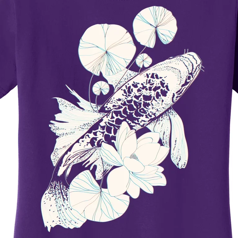 Japanese Zen Koi Fish Pond Women's T-Shirt