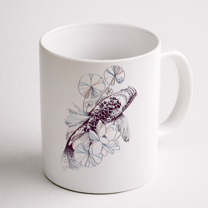 Japanese Zen Koi Fish Pond Front & Back Coffee Mug