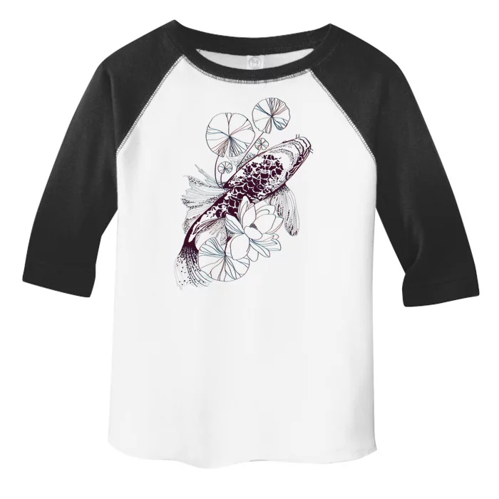 Japanese Zen Koi Fish Pond Toddler Fine Jersey T-Shirt