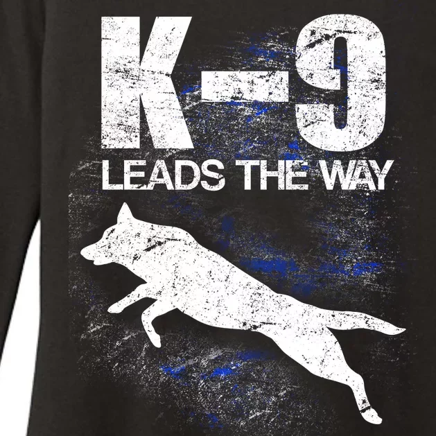 K-9 Leads The Way Womens CVC Long Sleeve Shirt