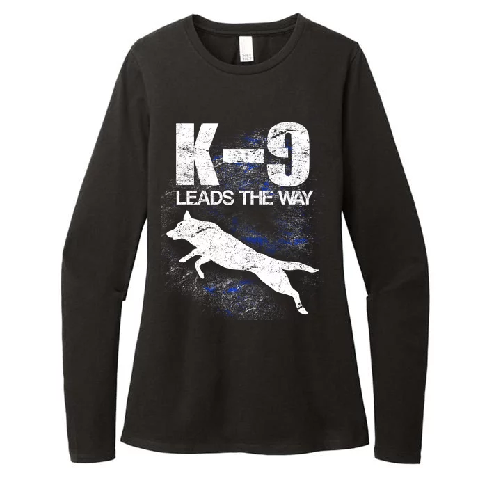 K-9 Leads The Way Womens CVC Long Sleeve Shirt