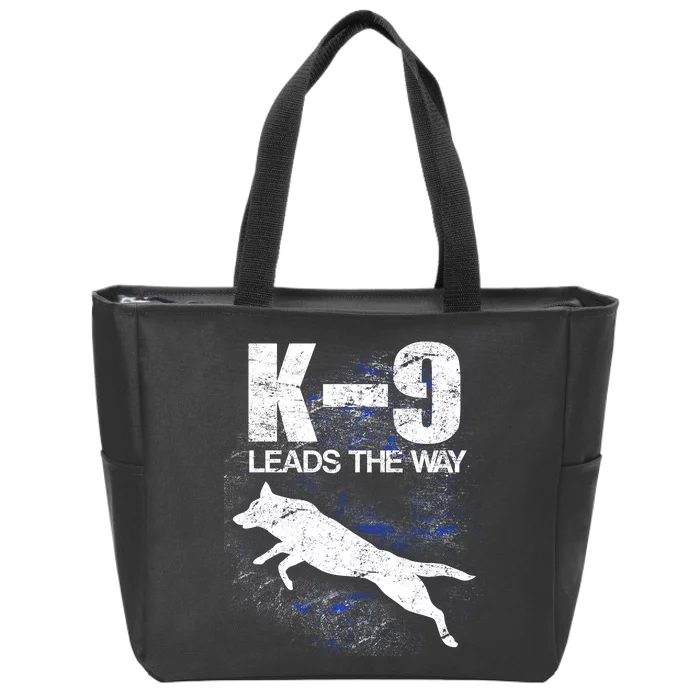 K-9 Leads The Way Zip Tote Bag