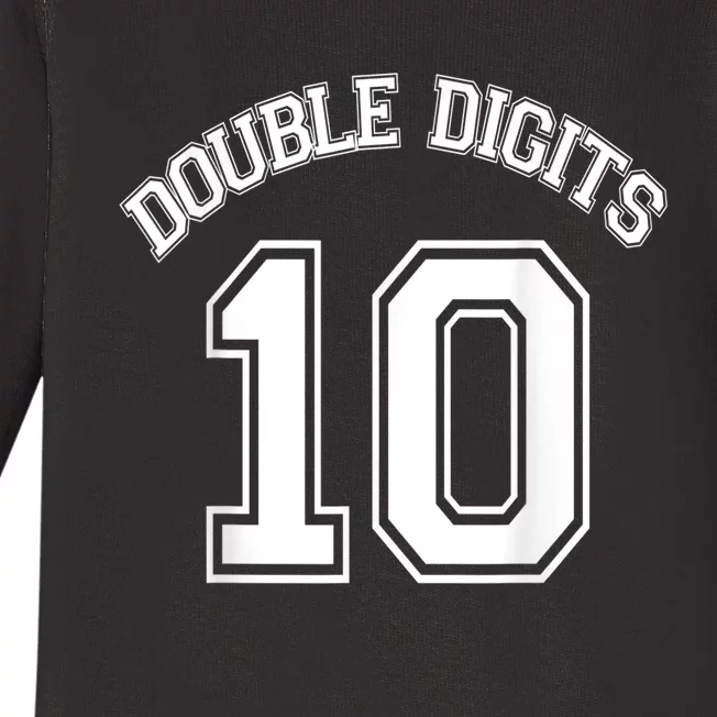 K.i.d.s 10th Birthday Double Digits Day Baby Long Sleeve Bodysuit