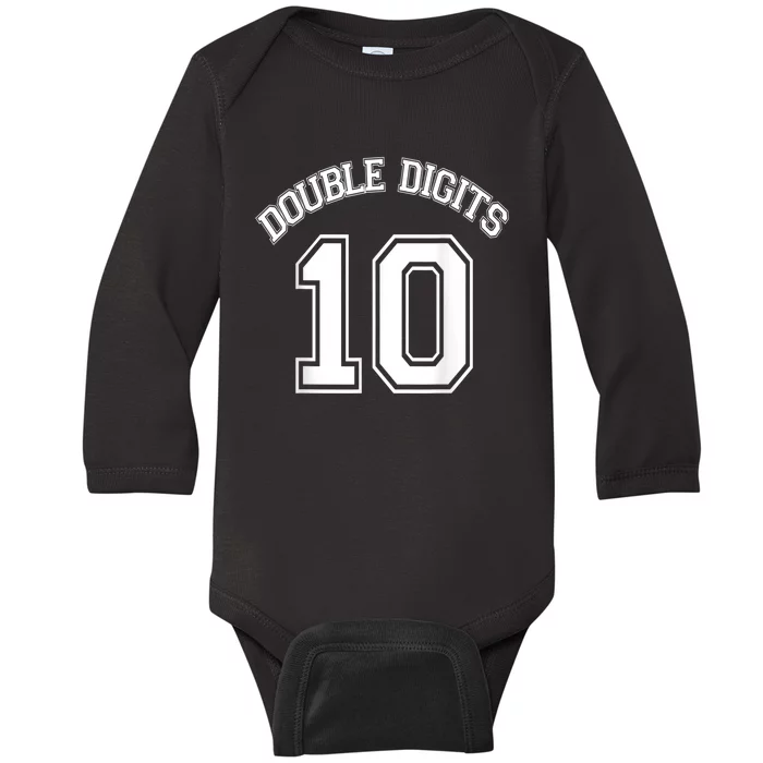 K.i.d.s 10th Birthday Double Digits Day Baby Long Sleeve Bodysuit