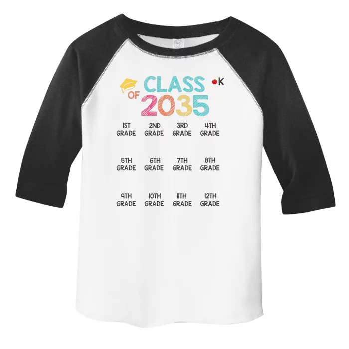 K -12th grade hand prints space Graduation Class of 2035 Toddler Fine Jersey T-Shirt