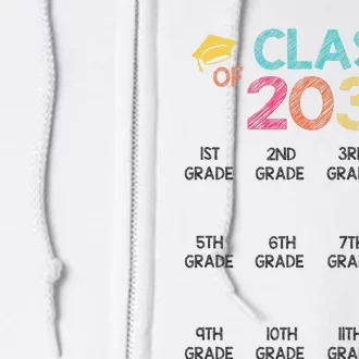 K -12th grade hand prints space Graduation Class of 2035 Full Zip Hoodie