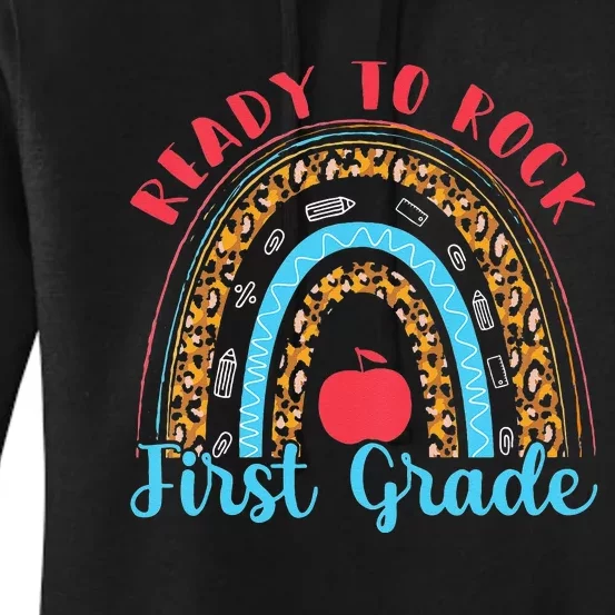 Kids 1st Grade Ready To Rock First Grade Women's Pullover Hoodie